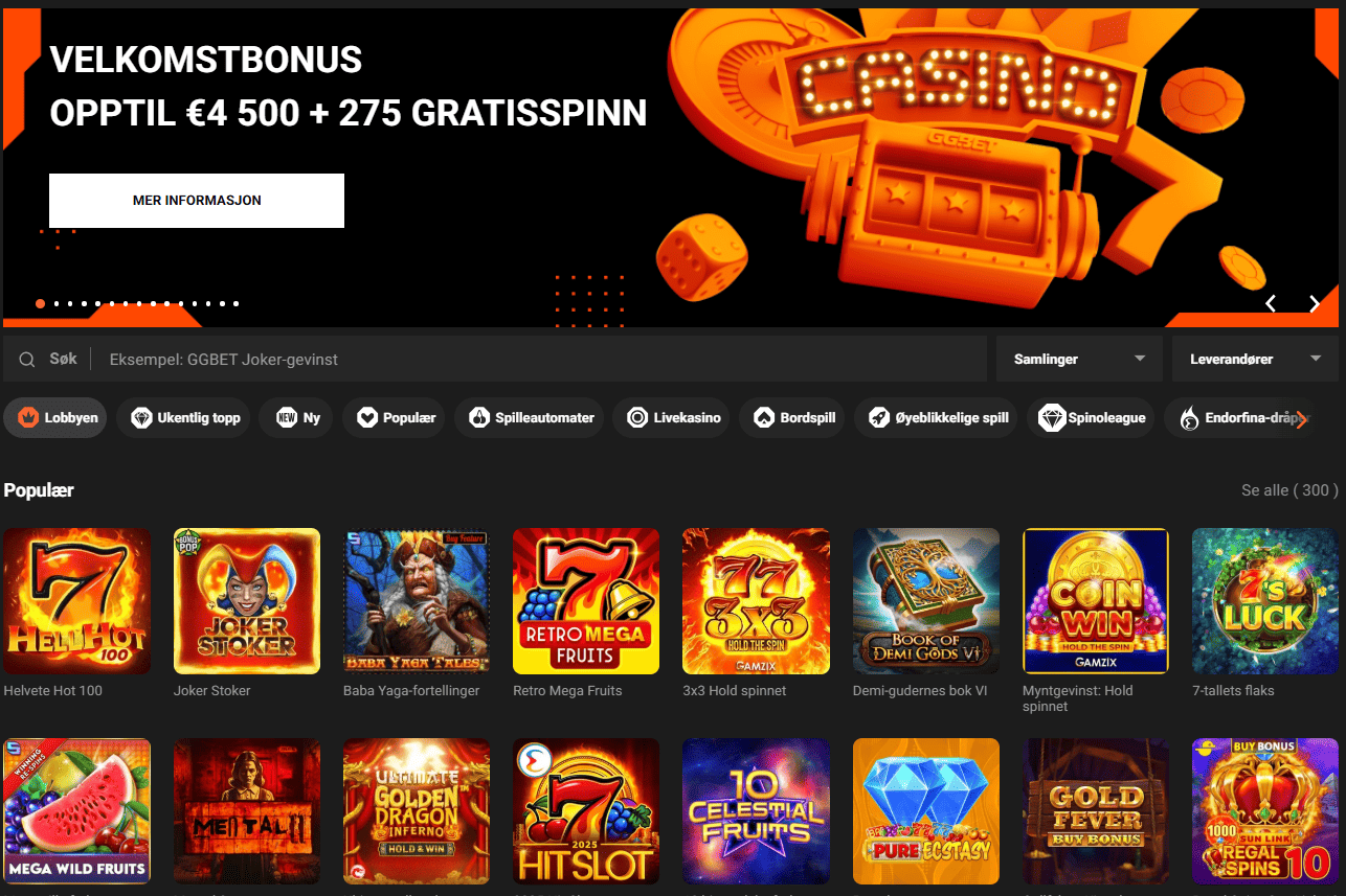 GGBet casinospill